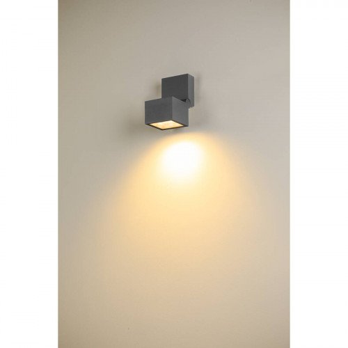 Buitenlamp S-Cube Muurlamp Antraciet aluminium modern