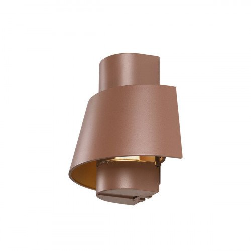 Ronde moderne muurlamp roest aluminium met E27 fitting