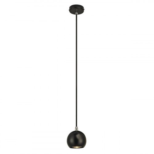 Zwarte bol hanglamp aluminium Gu10 plafondlamp