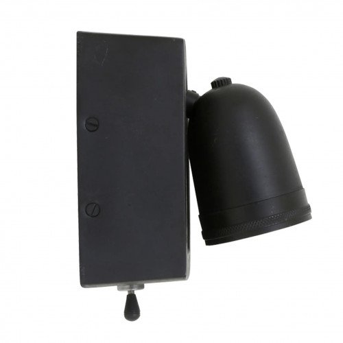 messing lamp in de kleur antiek zwart met een GU10 fitting