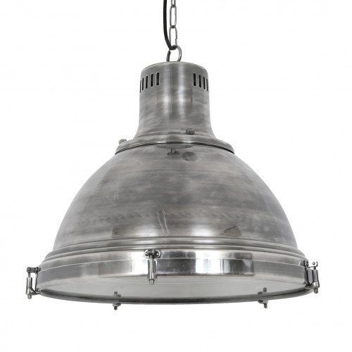 messing lamp in de kleur antiek zilver met een E27 fitting