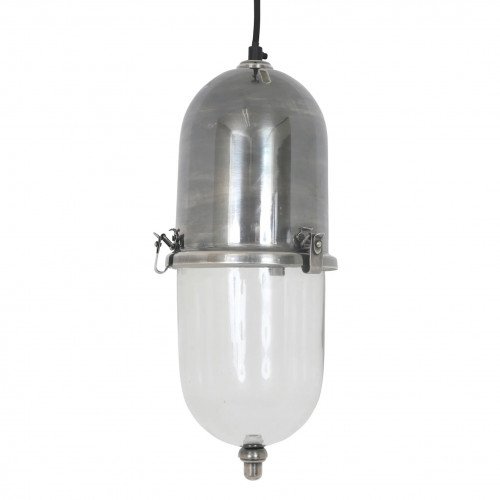 messing lamp in de kleur antiek zilver met een E27 fitting