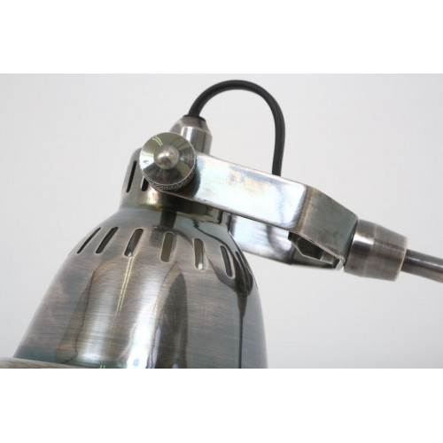 Industriële vloerlamp Archer antiek zilver