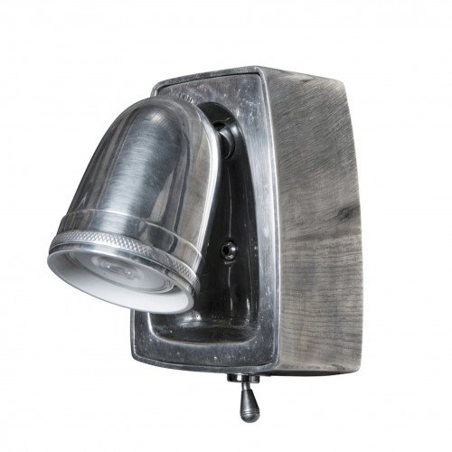 messing lamp in de kleur antiek zilver met een GU10 fitting