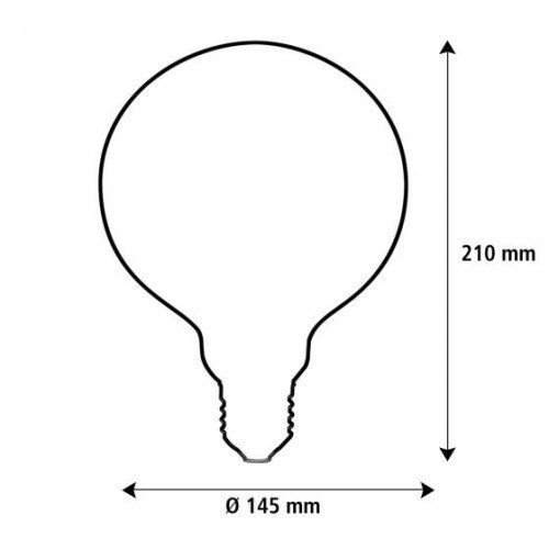 Lichtbron globe 145 amber blue Dimbaar E27