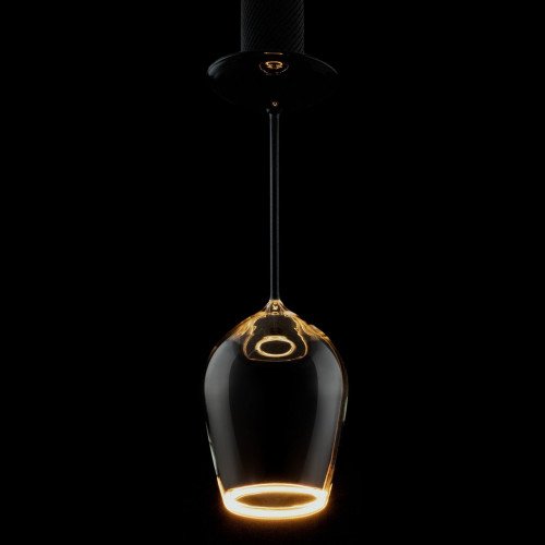 Decoratie led lamp exclusief voorgegeven led ring aan de onderzijde in de kleur smokey black merk segula