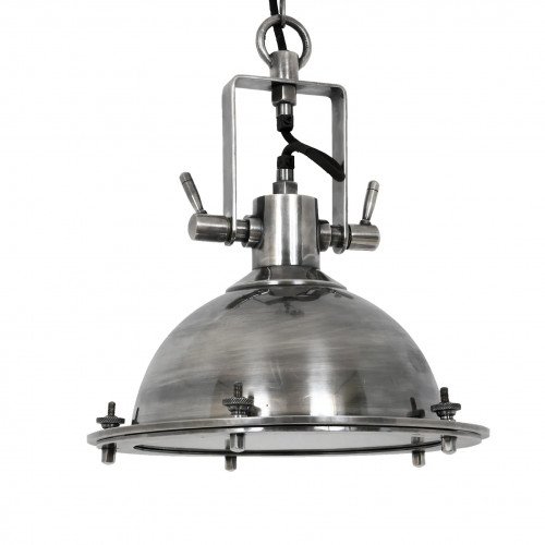 messing lamp in de kleur antiek zilver met een E27 fitting hotel chique E27