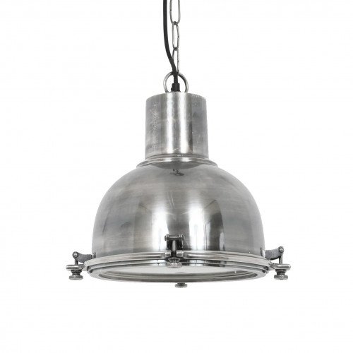 messing lamp in de kleur antiek zilver met een E27 fitting