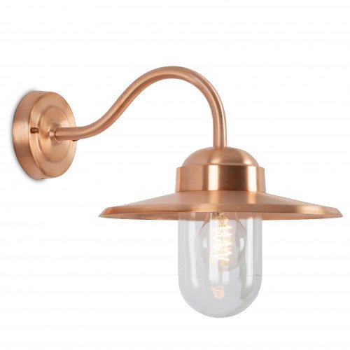 Buitenlamp Dolce Koper, buitenverlichting, model stallamp met glazen stolp van het merk KS Verlichting