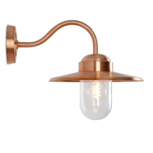 Buitenlamp Dolce Koper, buitenverlichting, model stallamp met glazen stolp van het merk KS Verlichting