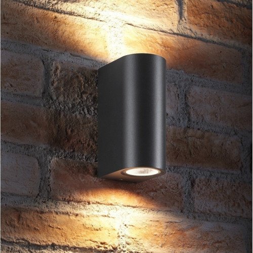 Wandspot Flash, up en downlighter, wandverlichting modern voor buiten, merk KS Verlichting, hoge kwaliteit, lage prijs, voorzien van 2 x een GU10 fitting