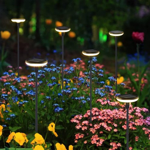 Solar tuinlamp Sunflower buitenverlichting zwart