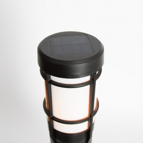 Solar tuinlamp Fuego buitenverlichting zwart