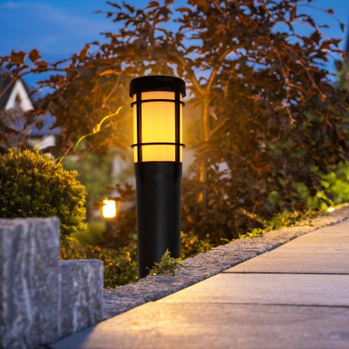 Solar tuinlamp Fuego buitenverlichting zwart