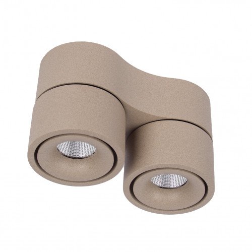 Richtbare opbouwspot Ole 2 champagne led