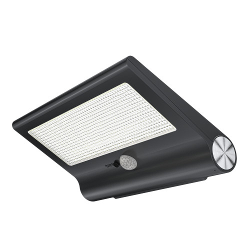 solar buitenlamp voor aan de muur en bewegingssensor en meerdere standen kleur zwart