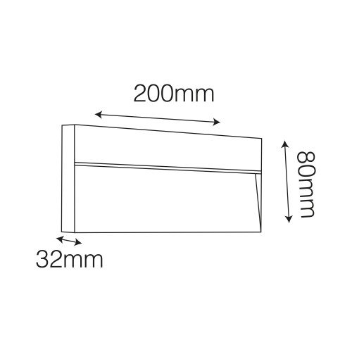 Wandspot LED downlighter Shadow rechthoek