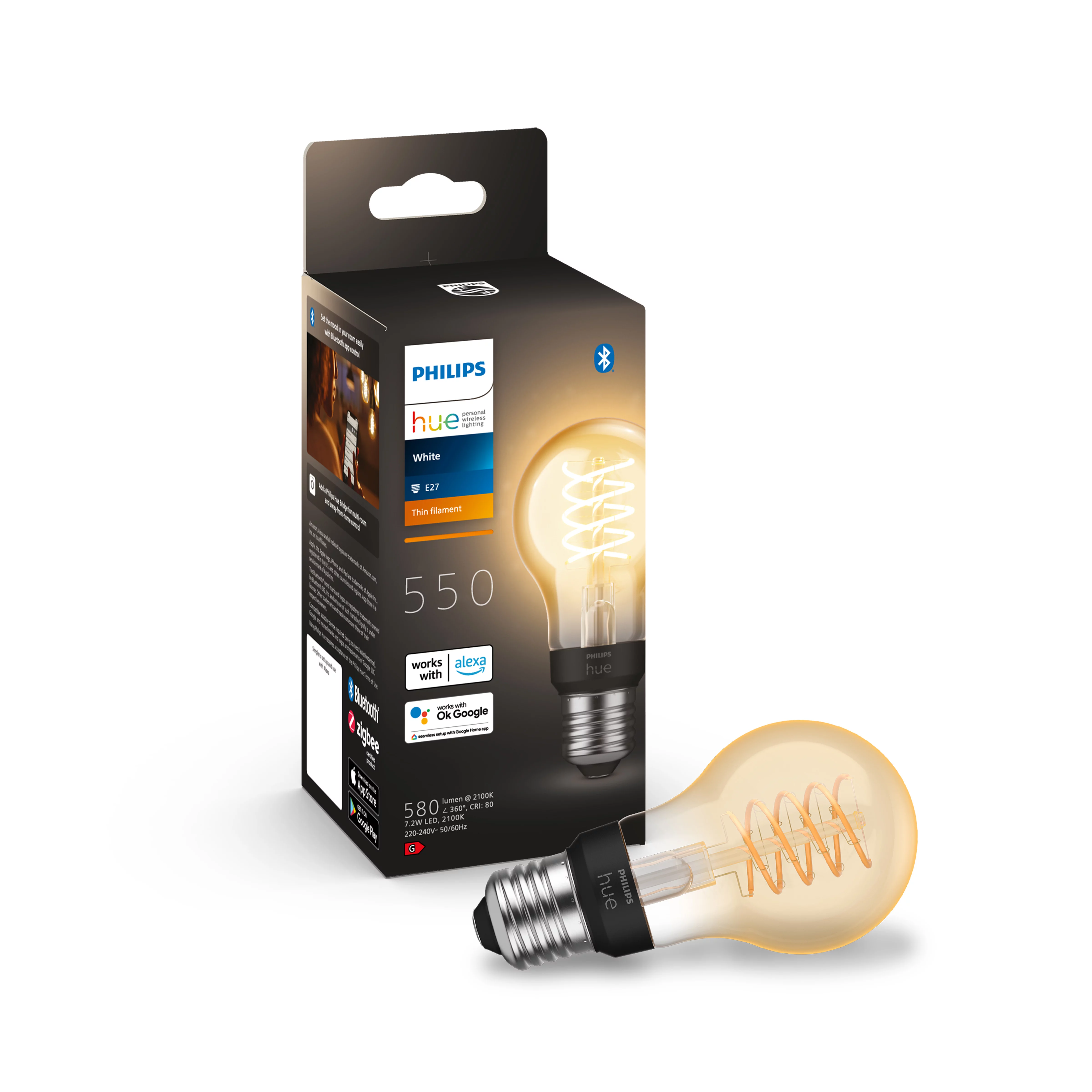 Economie Monet Honger Philips Hue Filament Classic Lamp E27 | Bluetooth & Bridge