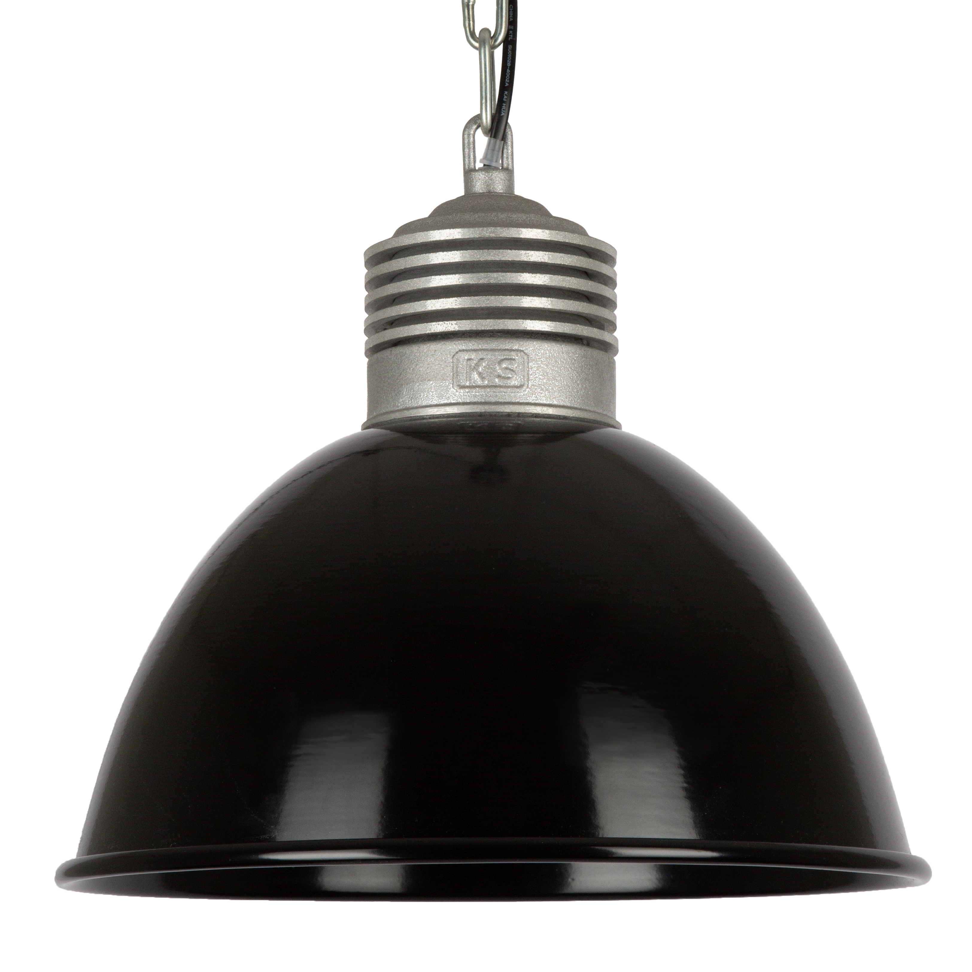 Loft Industrie Hanglamp Hoogglans Zwart