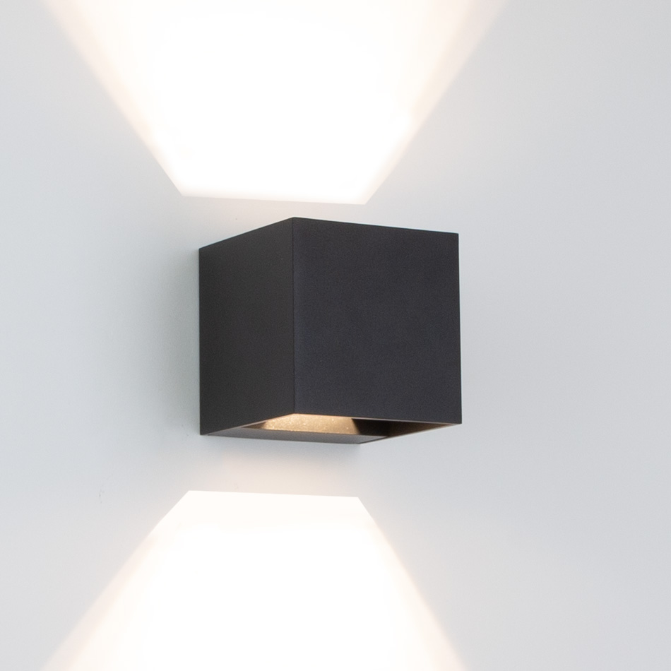 Reach Up&Down Muurlamp Zwart met LED